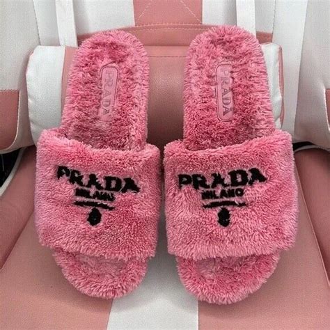 women's prada slippers|prada slippers fur.